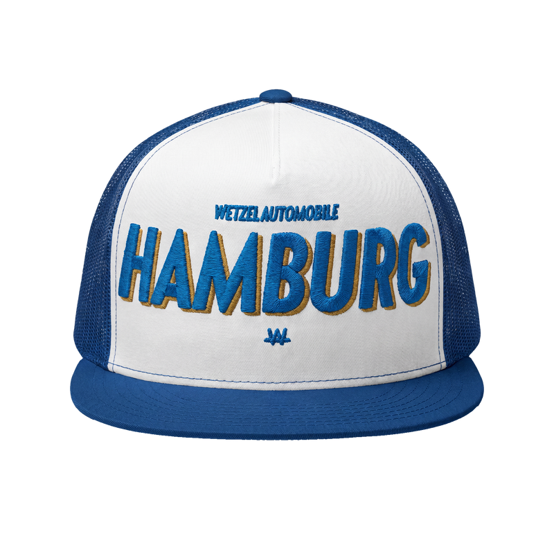 Hamburg Cap – White / Royal / One Size